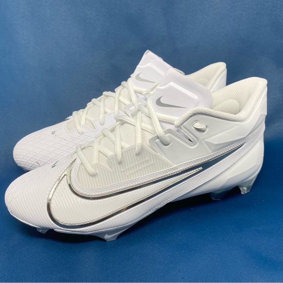 Nike Vapor Edge Elite 360 2 White Silver Football Cleats (DA5457-100) Mens Sz 11 - Picture 7 of 8